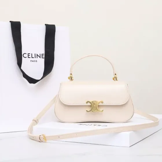Celine Lola Teen Top Handle Cream White Top Handle