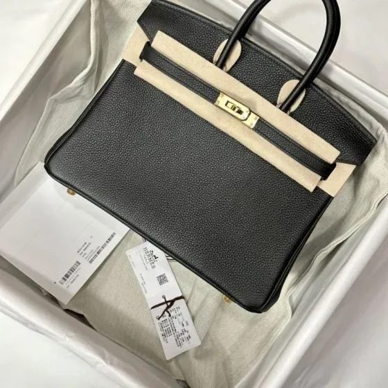 Hermes Birkin 25 Black Top Handle