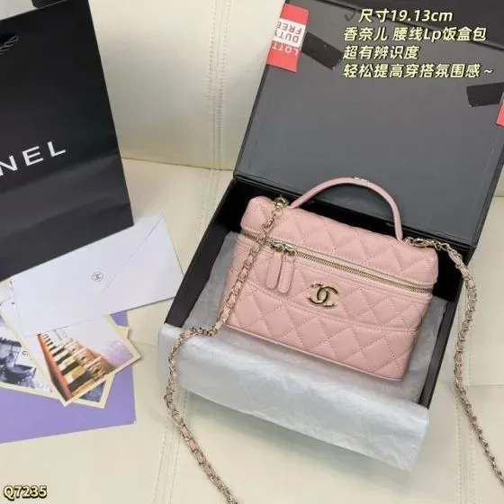Chanel Lp Vanity Case Pink 19 13cm Vanity