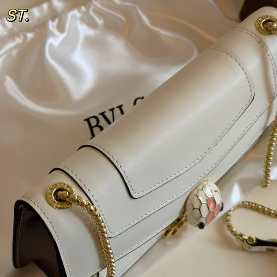 Bvlgari Serpenti Forever Crossbody tas Wit Crossbody