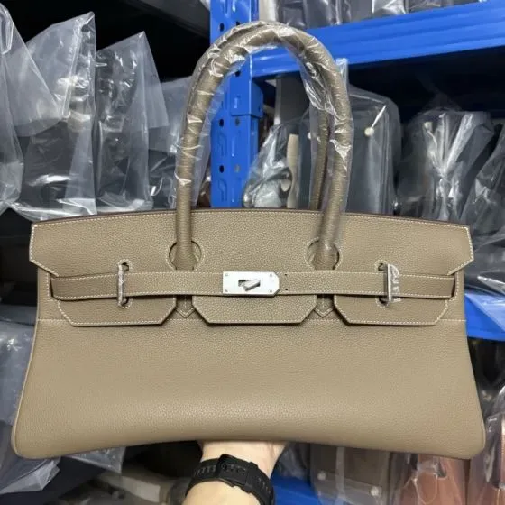 Hermes Shoulder Birkin Etoupe Top Handle