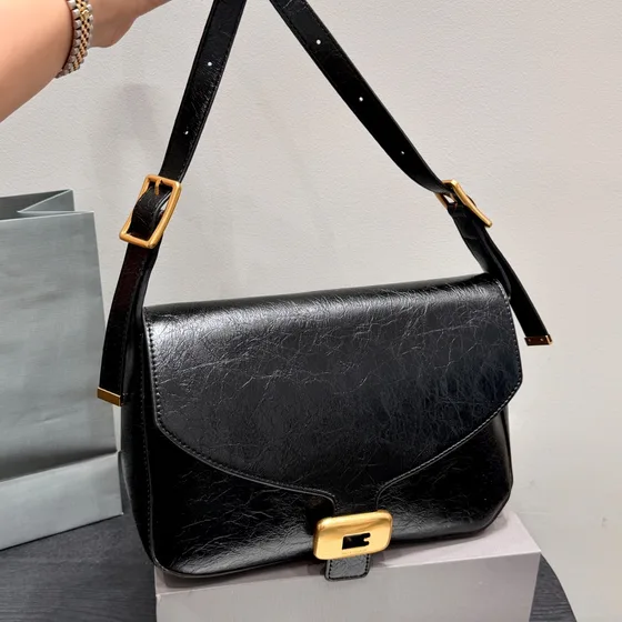 Balenciaga Clicca Black Shoulder Bag