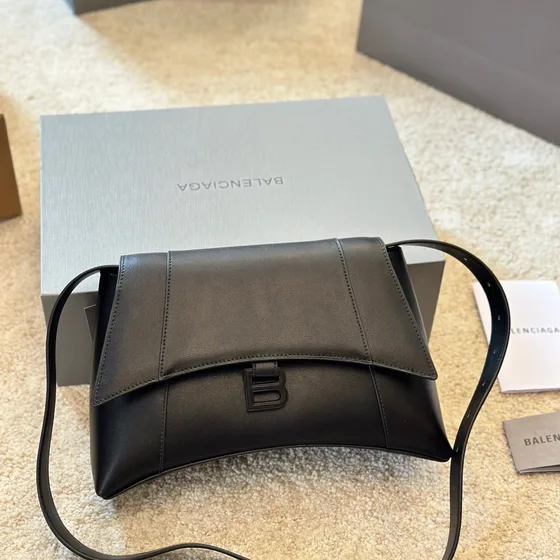 Balenciaga Hourglass Üst sap Bag Siyah Üst sap