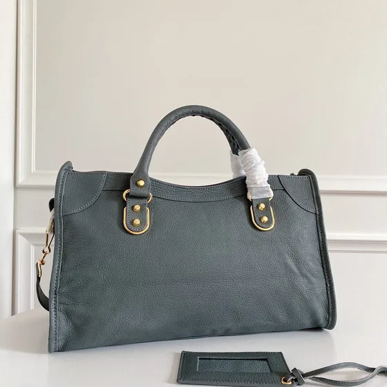 Balenciaga City Metallic Edge Dark Gray Top Handle