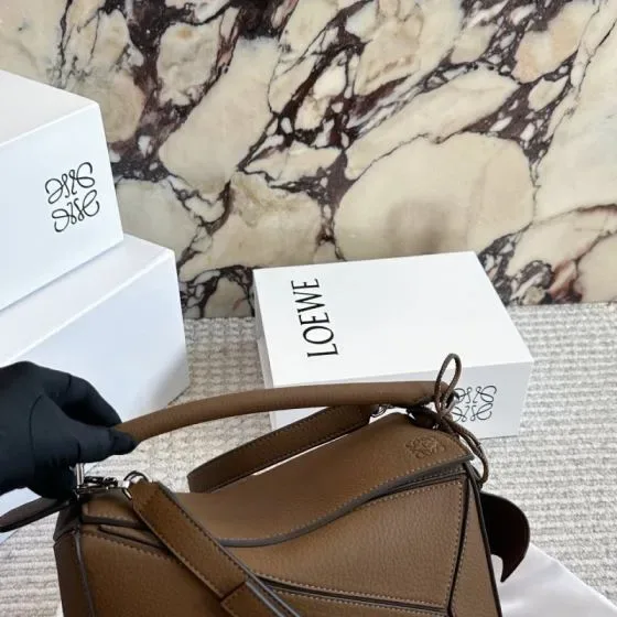 Loewe Puzzle Bag Brown Top Handle