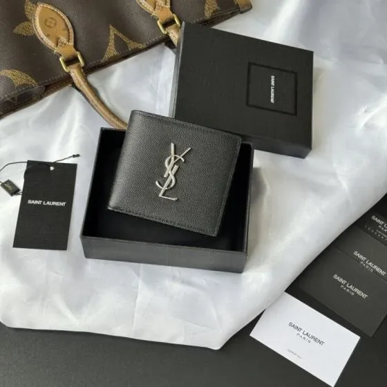 YSL Cassandre East West Wallet Black Wallet