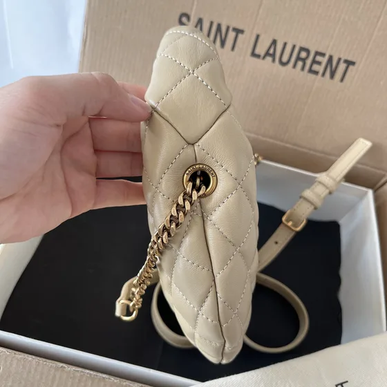 YSL Icare Mini Hobo Bag Beige 19*12*5cm Hobo