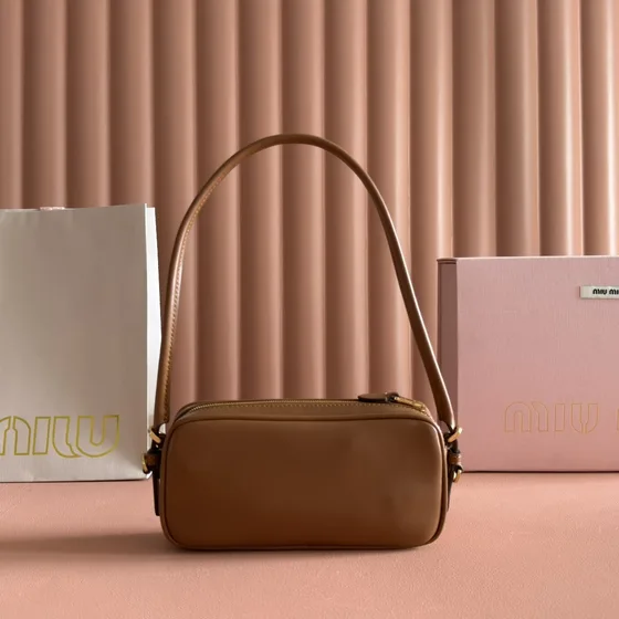Miu Miu Leather Mini Shoulder Bag Brown Shoulder Bag