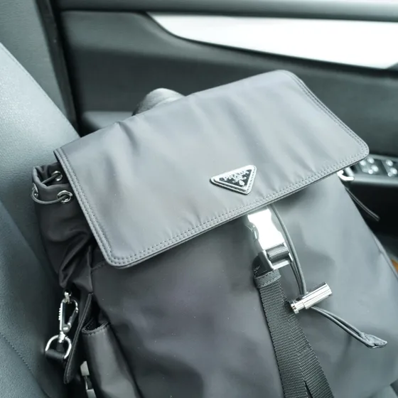 Prada Re-Nylon Medium Rygsæk Sort Rygsæk
