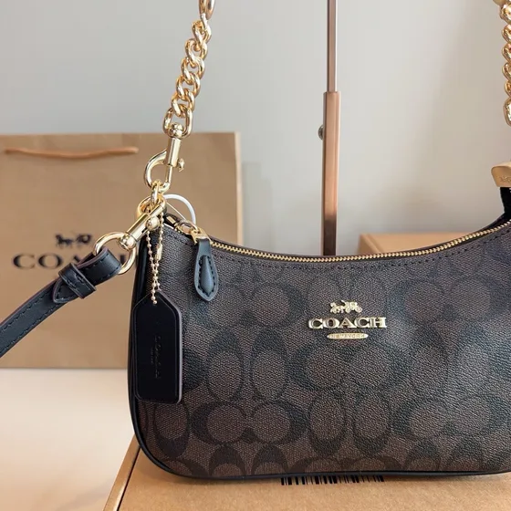 Coach Teri Dark Marron/Noir Sac épaule