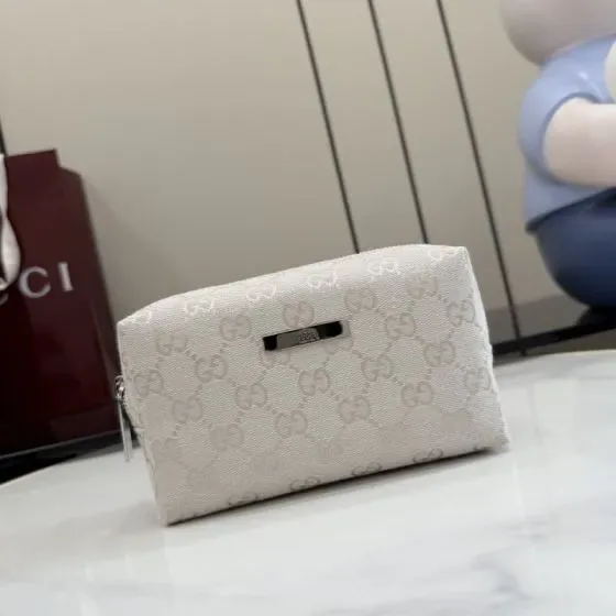 Gucci Gg Cosmetic Pouch Beige Pouch