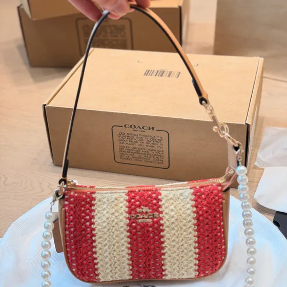 Coach Nolita 19 Rouge/Beige Sac épaule