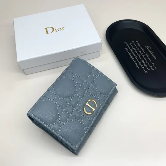 Dior Dior Caro Freesia Portafoglio Cloud Blu Portafoglio