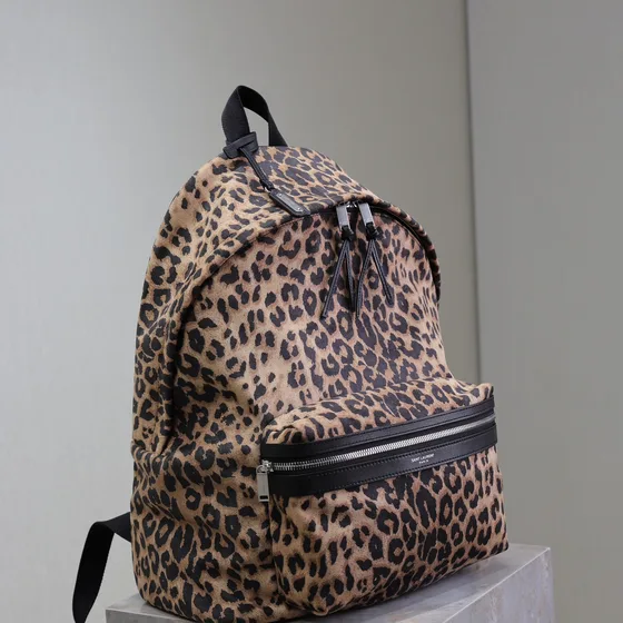 YSL City Rygsæk Leopard Print Rygsæk