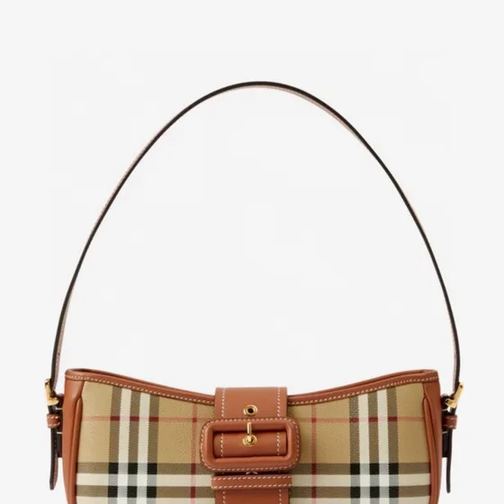 Burberry Check Sling Bag Archive Beige/Marron Sac épaule