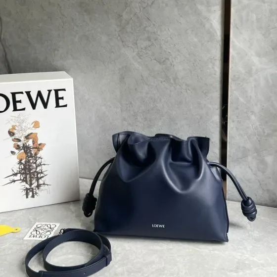 Loewe Flamenco Clutch Navy Blue Clutch