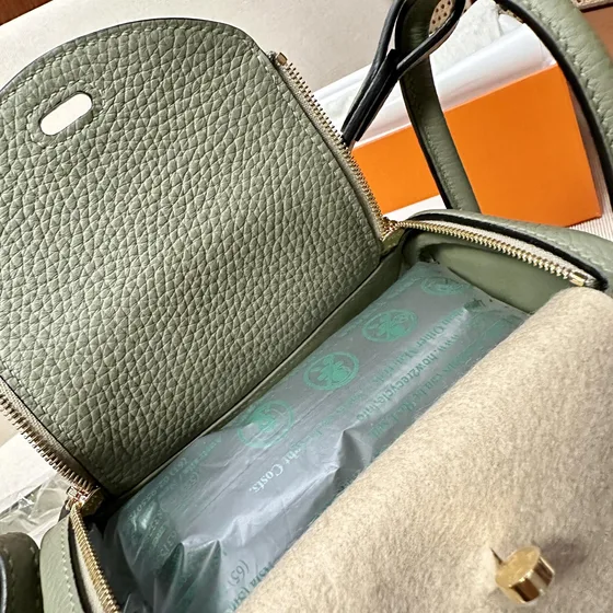 Hermes Lindy Sage Grön Topphandtag