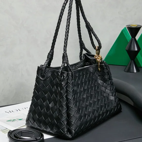 Bottega Veneta Parachute Shoulder Bag Black Shoulder Bag