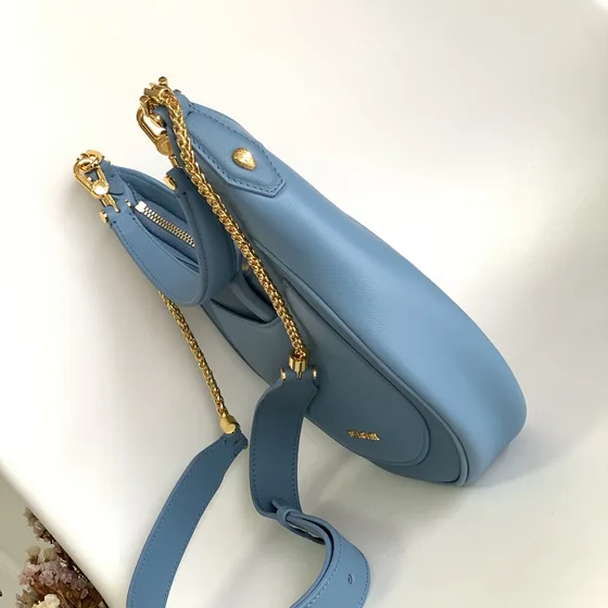 Bvlgari Serpenti Ellipse Hobo Bag Light Blue Hobo