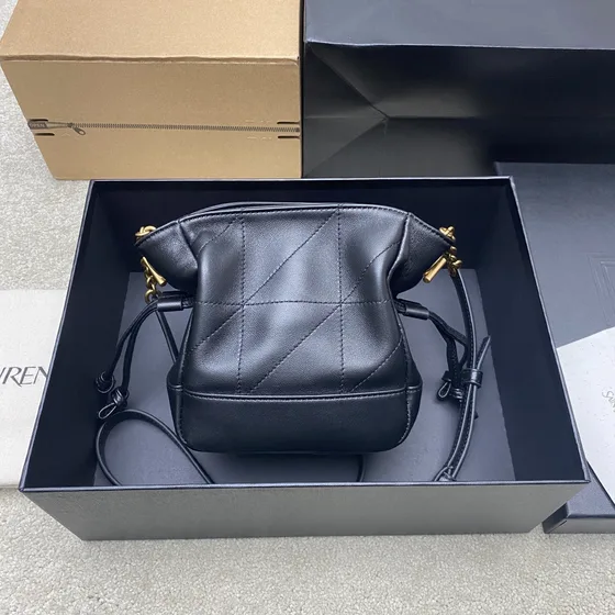 YSL Jamie Mini Bolsa balde Preto Crossbody