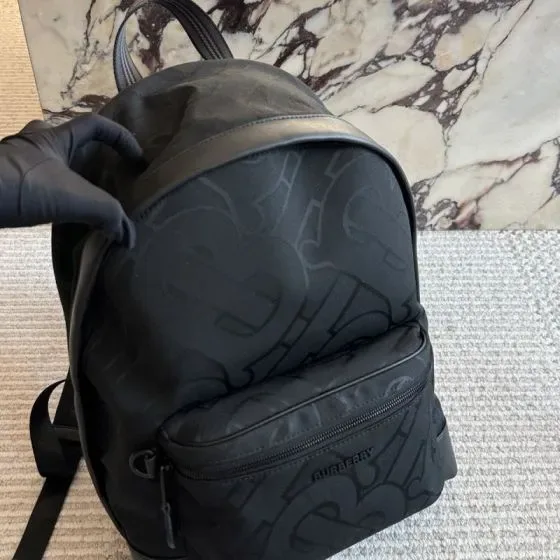 Burberry Monogram Econyl Backpack Black Backpack
