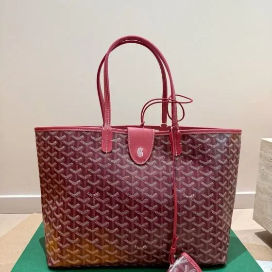 Goyard Saint Louis Burgundy Tote Bag