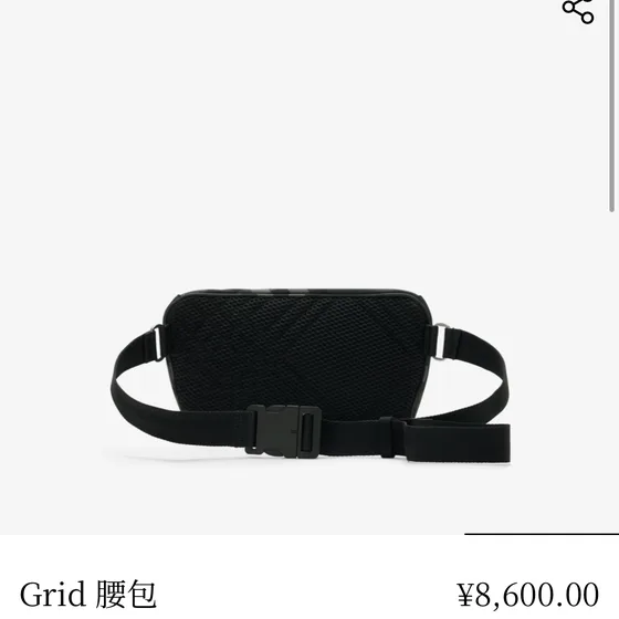 Burberry Check Bum Bag Charcoal Belt Bag