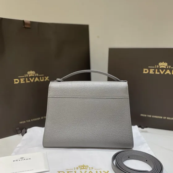 Delvaux Brillant Grey Top Handle