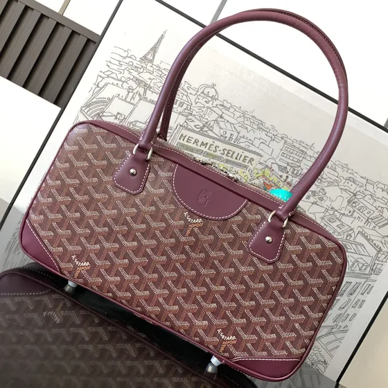 Goyard Saint Martin Bag Burgunder Tophåndtak