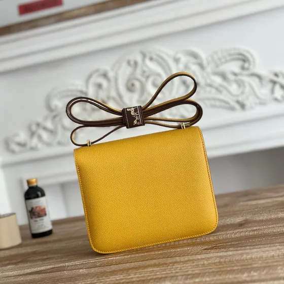 Hermes Constance Gelb Crossbody