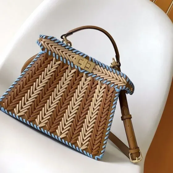 Fendi Peekaboo Iseeu Small Brown Top Handle