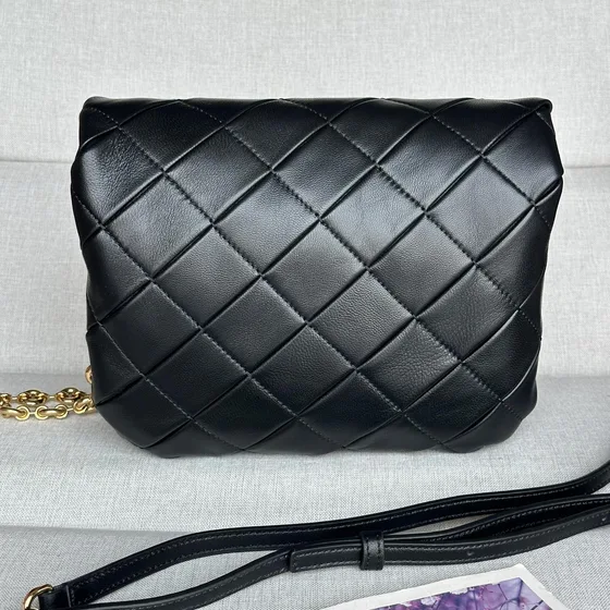 Loewe Goya Puffer Quilted Bag Nero Borsa a spalla