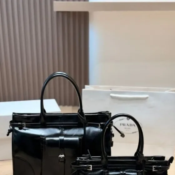 Prada Re-Edition 1979 Two-Bag Top Handle Black Top Handle