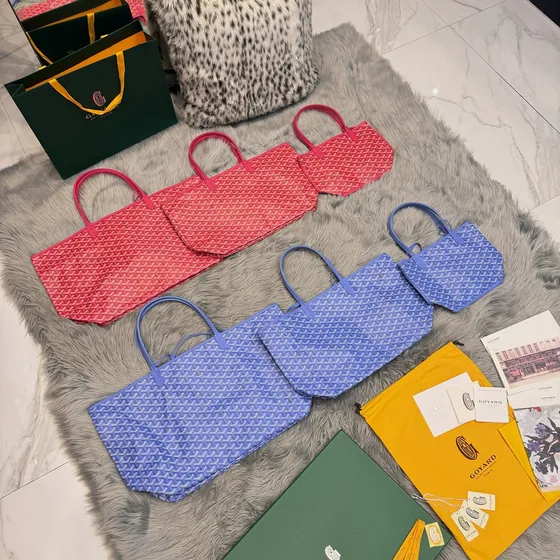 Goyard Saint Louis Vermelho/Azul Bolsa tote