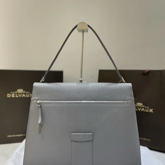 Delvaux Le Mutin Grey Shoulder Bag