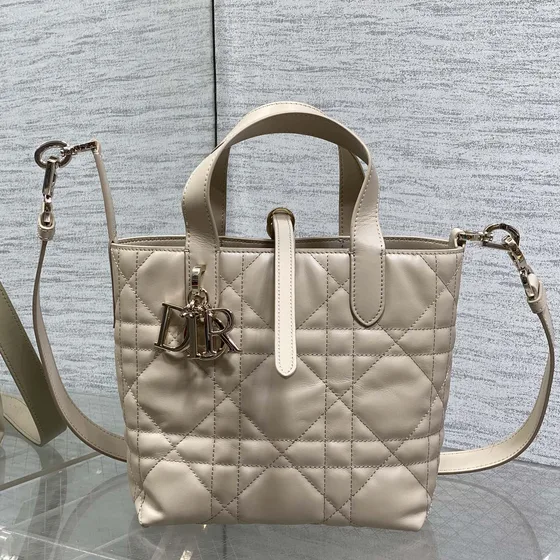 Dior Dior Toujours Vertical Tote Light Beige Top Handle