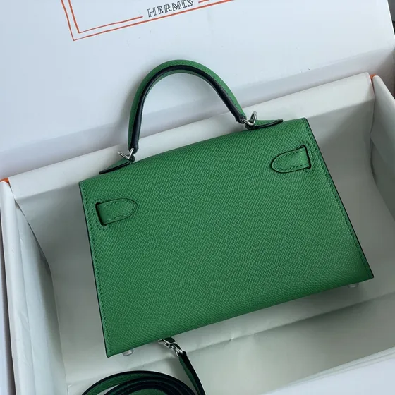 Hermes Mini Kelly 20 Vert Vertigo Green 20cm Top Handle