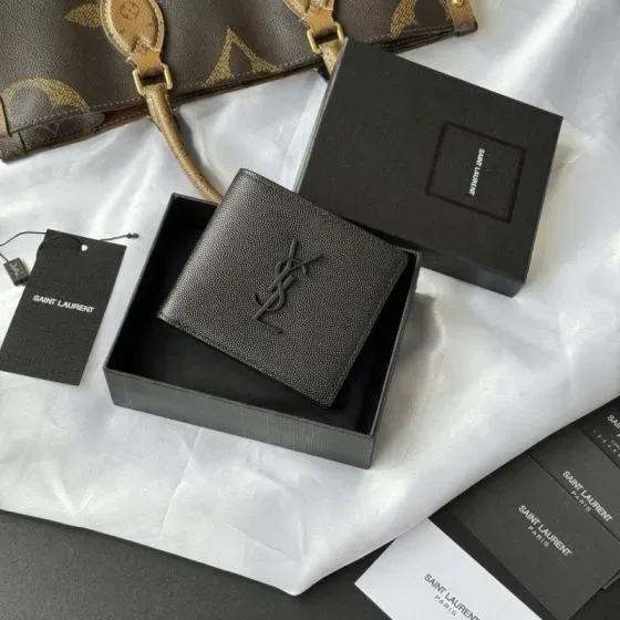 YSL Cassandre East West Wallet Black Wallet