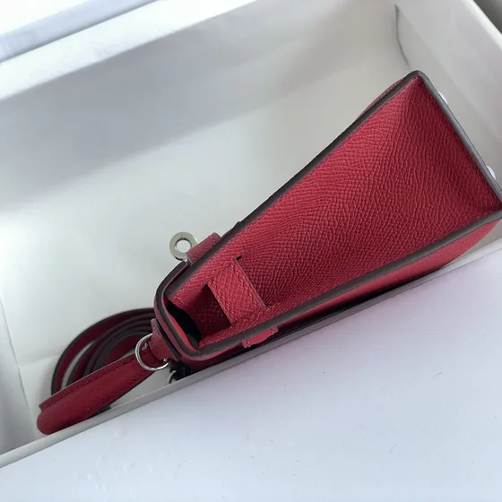 Hermes Mini Kelly Rød Tophåndtag