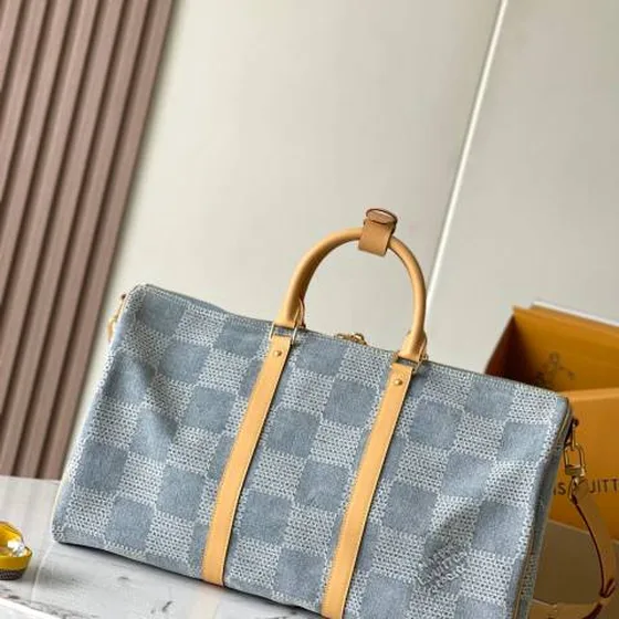 Louis Vuitton Keepall Синий Damier travel