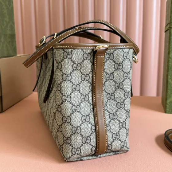 Gucci Gg Emblem Small Bolso tote Beige/Marrón Bolso tote