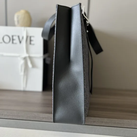Loewe Buckle Tote Bag Anagram Jacquard Grey Tote Bag