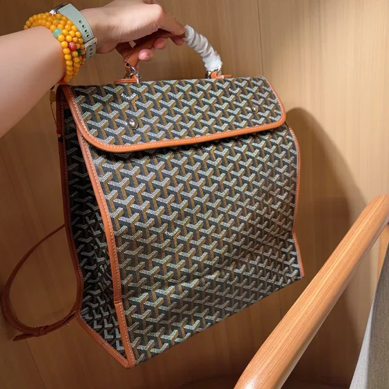Goyard Saint Léger Backpack Hitam & Tan Backpack