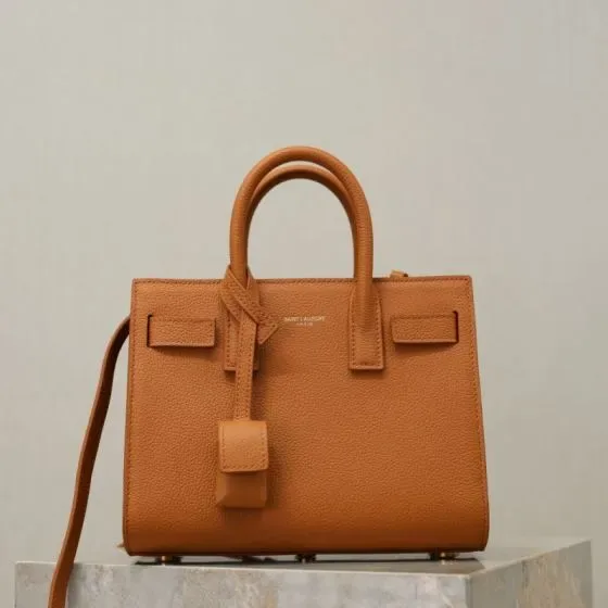YSL Sac De Jour Nano Camel Top Handle