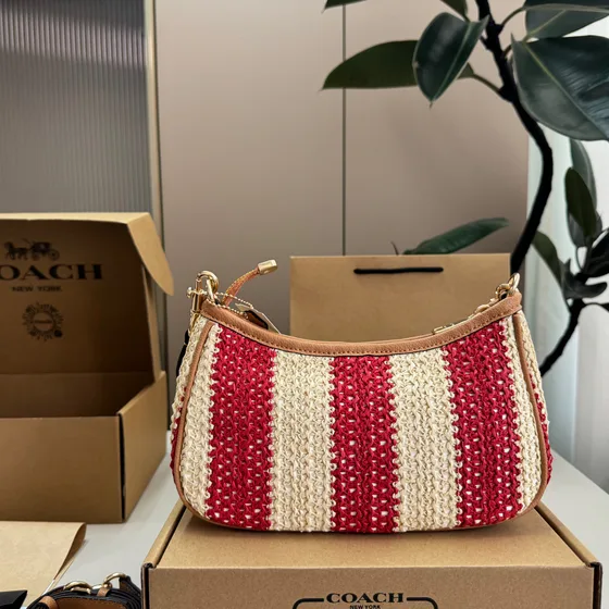 Coach Teri Borsa a spalla Rosso/Beige Borsa a spalla