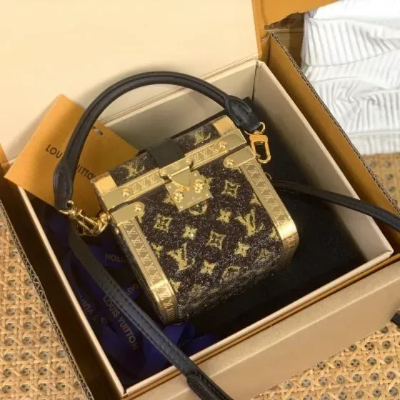 Louis Vuitton Camera Box Black Gold Crossbody