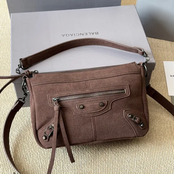 Balenciaga Le Cagole Mini Crossbody Bag Brown Crossbody