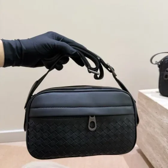 Bottega Veneta Intrecciato Camera Bag Dark Blue Crossbody