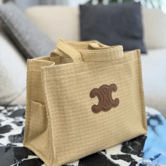 Celine Triomphe Beige Tote Bag