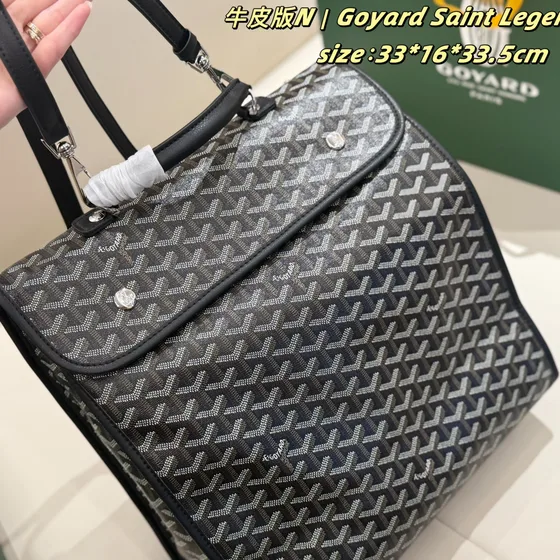 Goyard Saint Leger Black 33 16 33 5cm Backpack